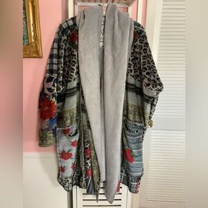 Johnny Was Sherpa hoodie xs runs big EUC
